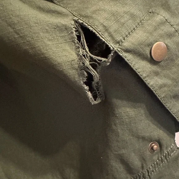 Koto Olive Green Hooded Poncho - Picture 4 of 5